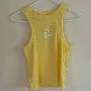 yellow tank with Old Navy script